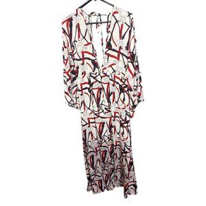 Rêveuse‎ Womens L Long Maxi Dress With Belt & Floral Print